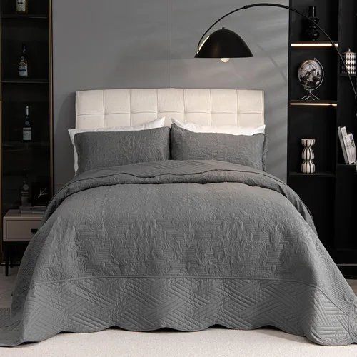 Vista 8 de Cmfshape Juego de cama de 2 piezas de edredón ultrasónico con bordes con volantes para una elegante decoración de dormitorio adecuado para todas