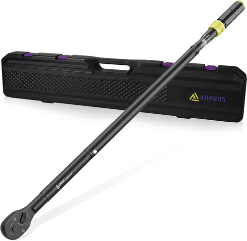 Vista 11 de Llave dinamométrica de clic de 3/8 de pulgada, 5-45 pies-libras/6.8-61 Nm, de doble dirección, aluminio ligero, 72 dientes, llave dinamométrica