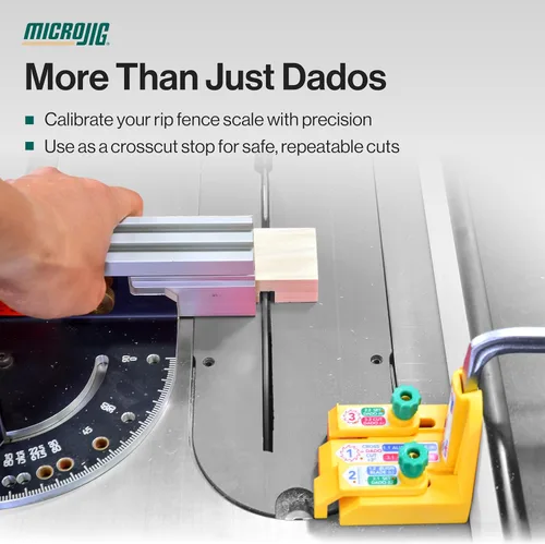 Vista 5 de MICROJIG GRR-RIPPER MF-1004 Match Fit Dado Stop Pro, amarillo