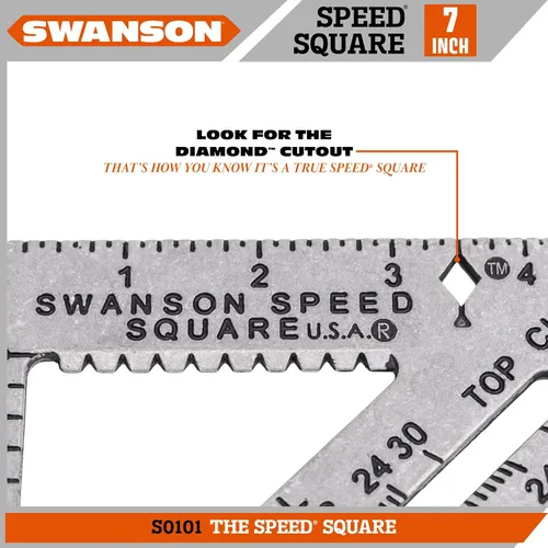 Vista 6 de Swanson Tool Co S0101 - Escuadra rápida de 7 pulgadas, azul