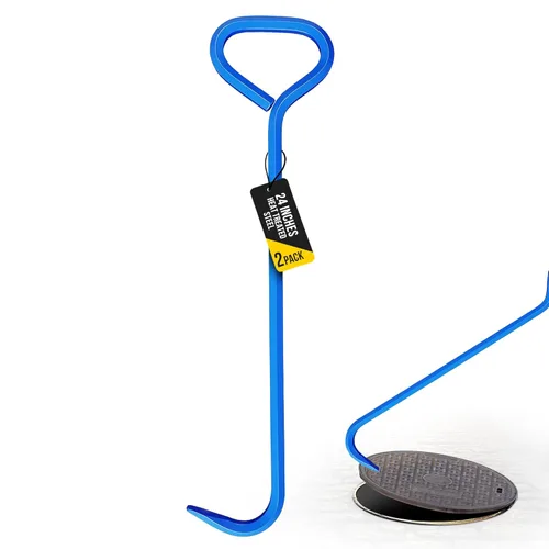 Vista 15 de T&T Tools - Herramienta de gancho para tapa de registro de 24 pulgadas, gancho individual de acero de aleación hexagonal de 5/8 pulgadas, cubiertas