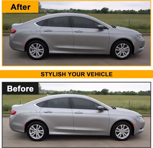 Vista 4 de 4 piezas de lámpara de marcador lateral LED con lente ahumada de repuesto para Chrysler 200 2015-2017, juego de lámparas de posición