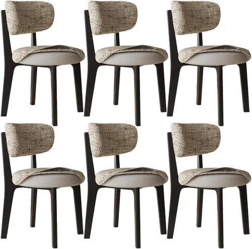 Vista 43 de YVYKFZD Solid Wood Dining Chairs, Armless Dining Room Chair Set, Upholstered Kitchen Chairs, Living Room Chair with Removable Fabric Seat Cushion