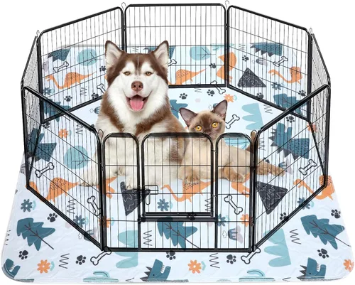 Vista 7 de Almohadillas lavables para orina para perros, 2 paquetes pequeños de 18"x24", almohadillas reutilizables súper absorbentes para cachorros