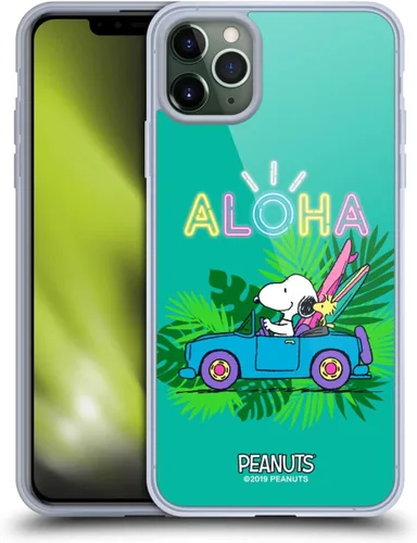 Vista 127 de Head Case Designs Funda de gel suave con licencia oficial de Peanuts Tropical Surf Snoopy Aloha Disco compatible con Apple iPhone 13 Mini