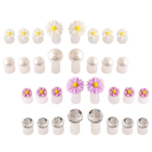 Vista 15 de 32 piezas de esmalte de uñas para dedos de los pies, separadores de dedos de silicona para arte de uñas, estirador de dedos, herramientas