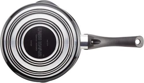 Vista 6 de Farberware Glide - Cacerola antiadherente con colador y tapa, 3 cuartos de galón, color negro