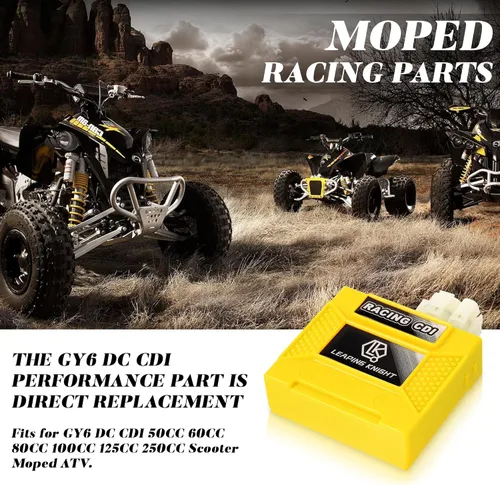 Vista 6 de GY6 Caja de CDI de 6 pines DC de alto rendimiento con 9 curvas de encendido ajustables digitalmente para piezas de rendimiento GY6 50cc GY6 150cc