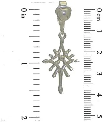 Vista 3 de STARDROP - Pendientes de clip chapados en plata de Rodney, Plata