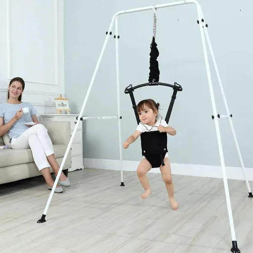 Vista 6 de Saltador de puerta de bebé y gorila con soporte para bebés activos que aman saltar y divertirse niños pequeños