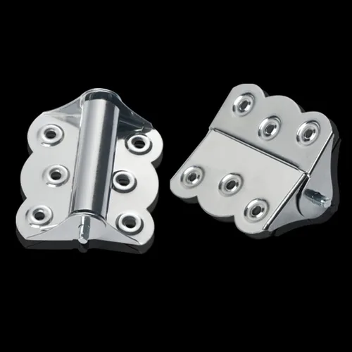 Vista 4 de Bisagras de puerta de pantalla de acero inoxidable, 2 piezas, bisagra cargada por resorte, plata