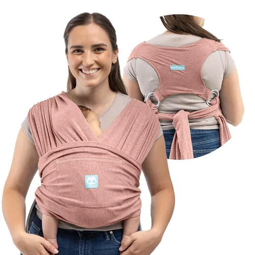 Vista 10 de CuddleCarry - Arnés de anillo para bebé preenvuelto por CuddleBug - Transportador de bebé ajustable y ligero - Transporte frontal ergonómico