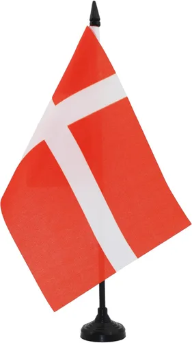 Vista 40 de Aland Table Flag 4'' x 6'' - Aland - Finland Desk Flag 15 x 10 cm - Black plastic stick and base - AZ FLAG