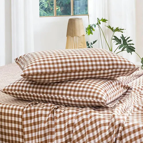 Vista 9 de MooMee Juego de 2 fundas de almohada 100% algodón lavado con textura parecida al lino, transpirable, duradera, suave y cómoda