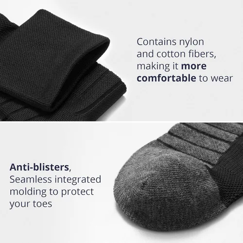 Vista 3 de AKASO Calcetines deportivos transpirables con Coolmax para hombres y mujeres 2 pares