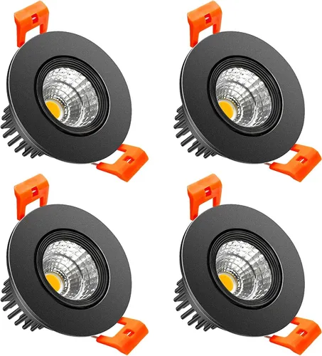 Vista 12 de LightingWill Downlight LED regulable de 2 pulgadas, luz de techo empotrable COB de 3 W, blanco cálido 3000K-3500K, CRI80, equivalente a bombillas