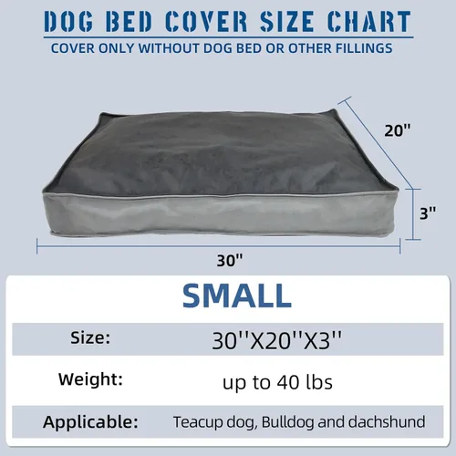 Vista 2 de Funda de cama para perro, fundas cómodas y silenciosas para cama de mascotas, funda extraíble lavable, funda extraíble de piel sintética, nido