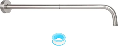 Vista 11 de NearMoon Brazo de ducha, brazo de extensión extra con brida, tubo extensor de cabezal de ducha montado en la pared de acero inoxidable