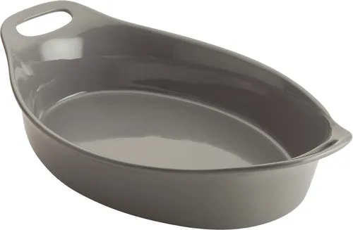 Vista 5 de Rachael Ray Solid Glaze Ceramics - Juego de utensilios para hornear y hornear (2 piezas, color rojo)