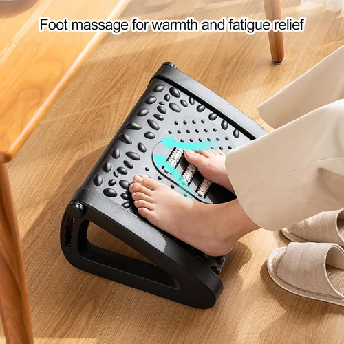 Vista 3 de Reposapiés, balanceo ergonómico, rosa, marco y material de plástico, reposapiés debajo del escritorio