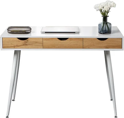 Vista 9 de Need Escritorio blanco con escritorio de almacenamiento, mesa de tocador