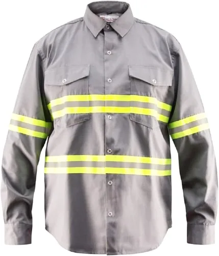 Vista 10 de Camisa de Seguridad de Alta Visibilidad Premium - Manga Larga