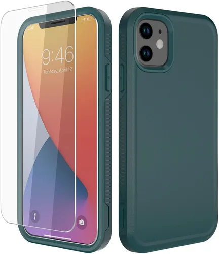 Vista 15 de Diverbox Funda para iPhone 11 [A prueba de golpes] [A prueba de caídas] [Protector de pantalla de vidrio templado], Funda de teléfono de Protección