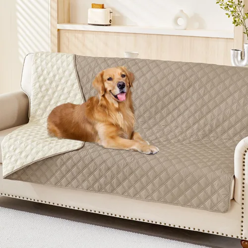 Vista 63 de Smiry Funda impermeable para cama de mascota, suave y lavable, para cama, sofá, reversible, perros pequeños, medianos, grandes, gatos, diseño