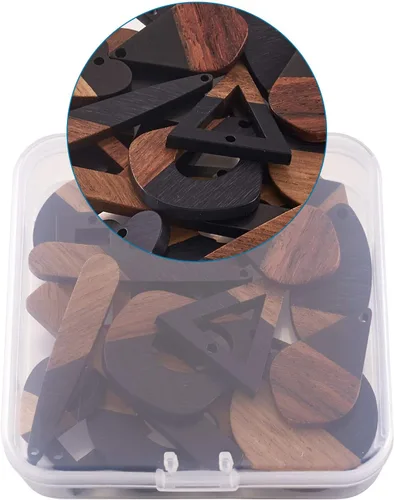 Vista 7 de Colgante de madera de resina, Resina, No es una piedra preciosa