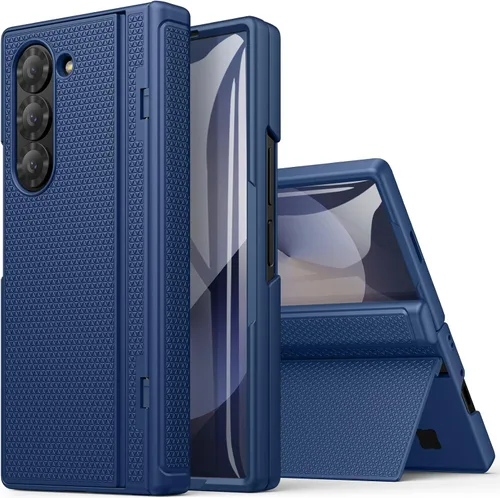 Vista 10 de BXYJY Funda para Samsung Galaxy Z Fold 6 con función atril, protector de pantalla frontal y protección de bisagra, ajuste delgado, resistente, 360°