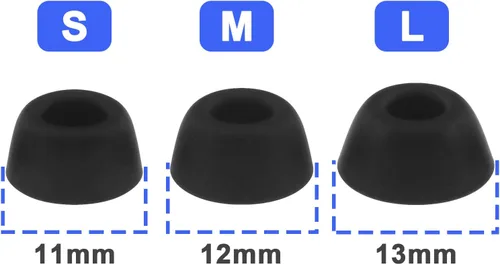 Vista 3 de 3 pares de almohadillas de silicona compatibles con Huawei FreeBuds Pro Earphones Soft Eartips Earpads Ear Cap Ear Plug L/M/S 1 par de cada