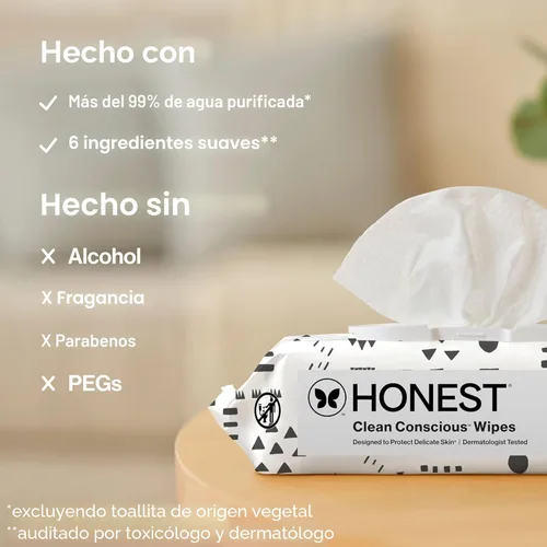 Vista 8 de THE HONEST COMPANY Bolsa para bebé de piel sensible sin fragancia