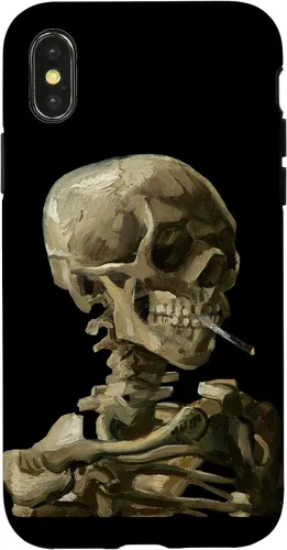 Vista 5 de iPhone 16 Vincent van Gogh Skull of a Skeleton with Burning Cigarette Case