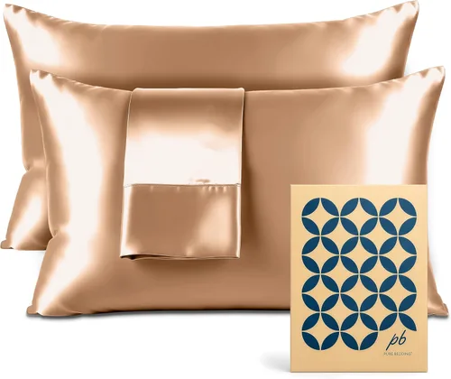 Vista 41 de Pure Bedding Sábanas de satén de lujo para cama individual de hotel, juego de sábanas de microfibra extra suave de 1800, resistente a las arrugas, a