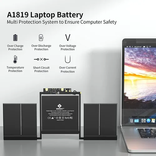 Vista 5 de Egoway A1819 - Batería A1706 de repuesto para laptop MacBook Pro de 13 pulgadas Touch Bar A1706 (finales de 2016, mediados de 2017), EMC 3071 3163