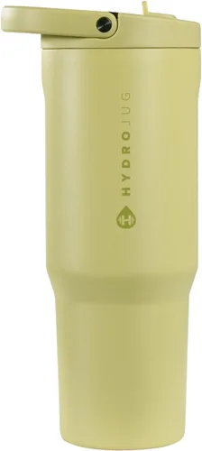 Vista 26 de HydroJug Sport - Vaso de acero inoxidable con pajilla, aislado al vacío, botella de agua de 20 onzas a prueba de fugas, diseño ergonómico