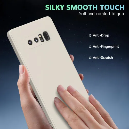 Vista 124 de Funda para Samsung Galaxy Note 8, color negro, resistente a los arañazos con tacto suave, delgada funda delgada para Samsung Galaxy Note 8