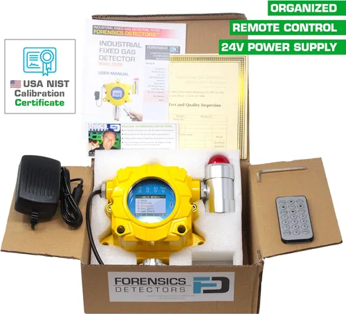 Vista 6 de Detector de cloro de Forensics Montaje en pared industrial Monitoreo continuo Calibración NIST USA A prueba de explosiones Alarmas