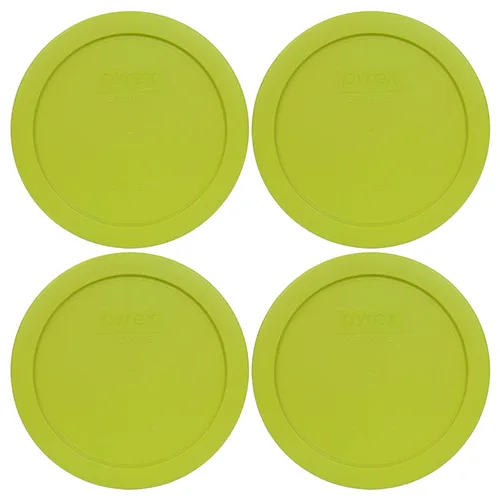 Vista 25 de Pyrex 7201-PC - Tapas de plástico para almacenamiento de alimentos de 4 tazas, color azul oscuro, hechas en EE. UU. - Paquete de 3