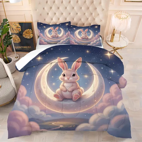 Vista 23 de Blue Wavy Stripes Comforter Set Twin Size 3D Optical Illusion Ocean Wave Bedding Set with 1 Pillowcase & 1 Comforter, Soft Geometric Blue White Bed