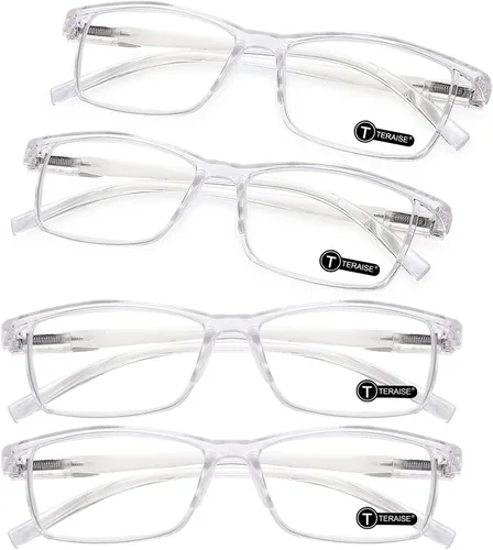 Vista 12 de TERAISE Gafas de Lectura Anti-luz Azul de Moda para Hombres y Mujeres Lector de Computadora