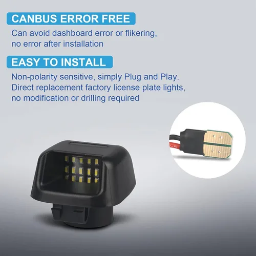 Vista 4 de Conjunto de lámparas LED para placa de matrícula con tubo de neón OLED rojo compatible con Frontier 2007-2021, Armada Xterra 2008-2015, Titan Suzuki