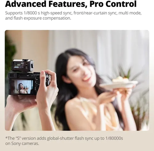 Vista 6 de Godox iT30 Pro C iT30ProC Mini Flash para cámara Canon, exposición automática TTL, HSS 1/8000 segundos, 2.4G Wireless Xsystem, pantalla táctil a