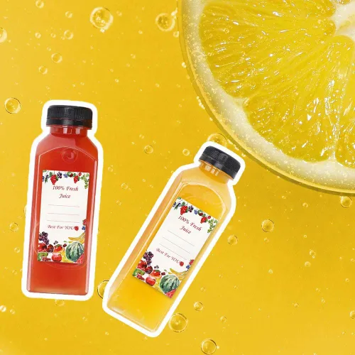 Vista 5 de 22 botellas de plástico vacías de 16 onzas con tapas, recipientes transparentes reutilizables con tapas negras a prueba de manipulaciones para jugo