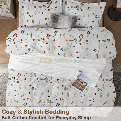 Vista 37 de Juego de funda de edredón color burdeos, tamaño individual, 1 funda de edredón con 2 fundas de almohada, 3 piezas, funda de edredón con cierre