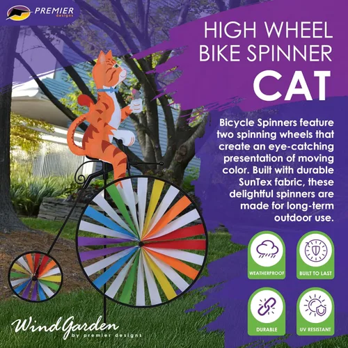 Vista 2 de Premier Kites Rueda alta bicicleta Spinner - Gato