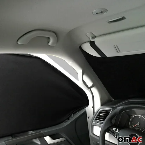 Vista 6 de OMAC Cortinas magnéticas para ventana con protección UV para Mercedes Sprinter 2006-2018, color negro 3X
