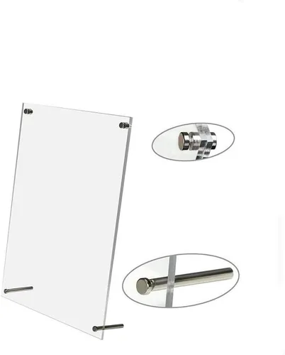 Vista 4 de Marco de fotos acrílico moderno - Escritorio/de pie libre (5 x 7)