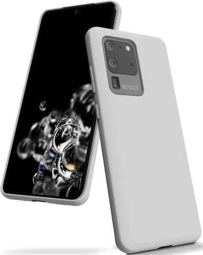 Vista 12 de GOOSPERY Funda de silicona líquida para Galaxy S20 Ultra (2020) Silky-Soft Touch Full Body Protection Funda a prueba de golpes con forro de Negro