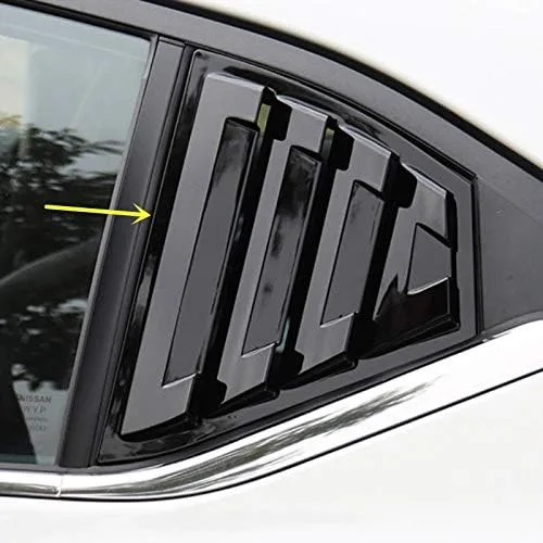 Vista 6 de 2 paneles de listones de fibra de carbono estilo deportivo para cuarto trasero de ventanilla de automóvil, para sedán Nissan Sentra 2020, 2021